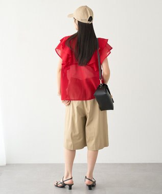 earth music&ecology ラッフルブラウス Off White