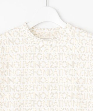 23区GOLF 【WOMEN】【23Fondation/WEB&一部店舗限定】ロゴ総柄 モックネックシャツ ホワイト系5