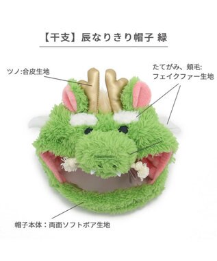 PET PARADISE ペットパラダイス 干支帽子 辰  《グリーン》 中型犬 大型犬 グリーン