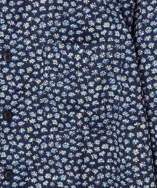 JOSEPH ABBOUD リバティプリント シャツ ネイビー系5