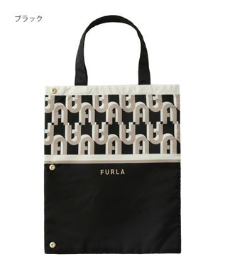 MOONBAT FURLA 傘袋 折りたたみ傘用 アーチロゴ／内側吸水生地 ブラック