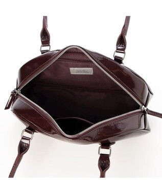 UNBILLION カシュカシュ cachecache / 横長エナメルボストン ワイン