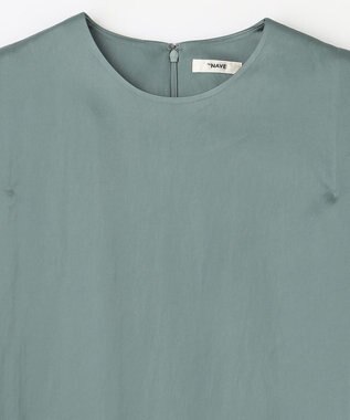 NAVE 【ReNAVE　洗える】グロスサテン ドレス スモーキーグリーン系