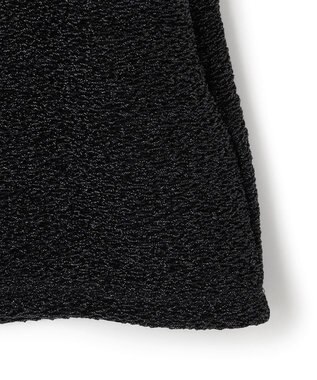 ICB L 【洗える】シャイニーラメジャガード カットソー ブラック系