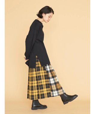 AMERICAN HOLIC アソートチェックプリーツスカート Yellow