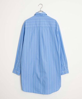 WEGO ストライプロングシャツ ブルーストライプ