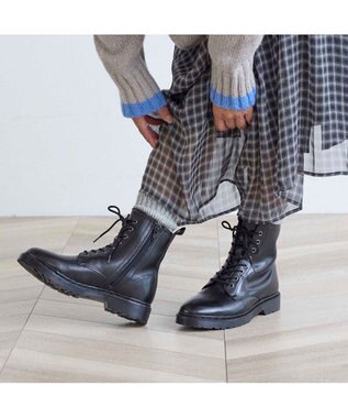 ing <ing>【WEB限定】レースアップショートブーツ ブラック