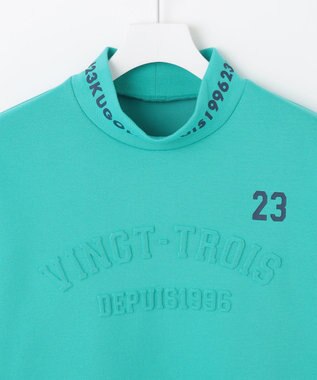 23区GOLF 【MEN】パターンからゴルフに合わせたしっかり素材のカノコダンボールモック ターコイズブルー系