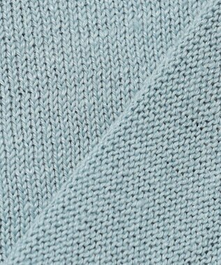 J.PRESS LADIES リネンコットンコード ポロ ニット アクア系