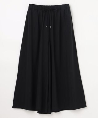 ANY 楽映えガウチョパンツ ブラックストライプ