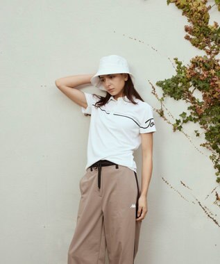 FILA GOLF／marie claire 【Kappa】切り替え半袖ポロシャツ ホワイト