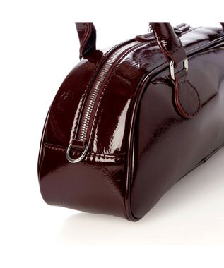 UNBILLION カシュカシュ cachecache / 横長エナメルボストン ワイン