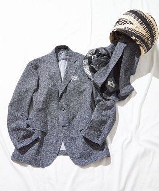 JOSEPH ABBOUD 【イージーケア・多機能】人気 ライトウェーブ ジャケット ライトグレー系3