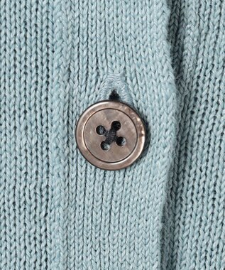 J.PRESS LADIES リネンコットンコード ポロ ニット アクア系