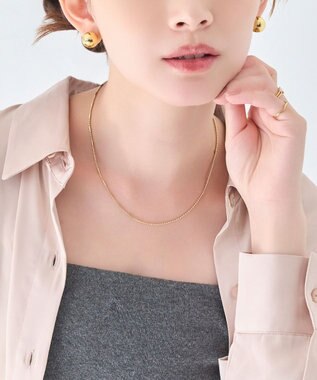 Phoebe 【金属アレルギー対応】リンキーデザインチェーンネックレス　ゴールド　ニッケルフリー ゴールド