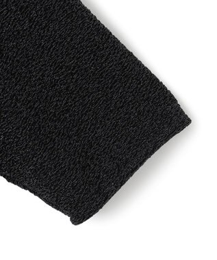 ICB 【洗える】シャイニーラメジャガード カットソー ブラック系