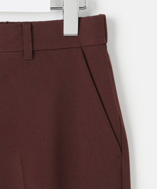 自由区 L 【19号サイズまで展開・カタログ掲載】TRギャバ裏起毛ワイド パンツ ボルドー