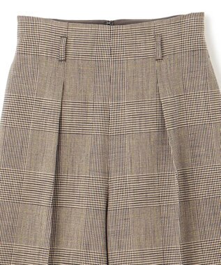 uncrave グレンチェック ワイドパンツ ブラウンチェック