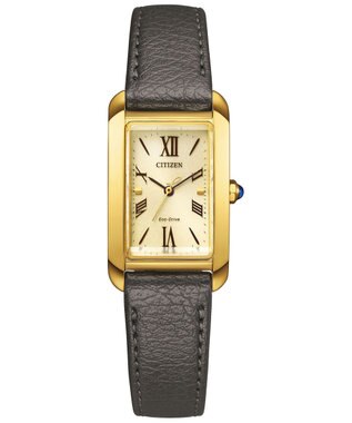 CITIZEN 【電池交換不要】レクタンギュラーウオッチ イエローゴールドEW5622-09P イエローゴールド