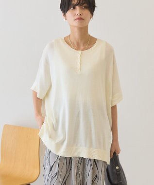 AMERICAN HOLIC 【前後2WAY】ポンチョニット Ivory