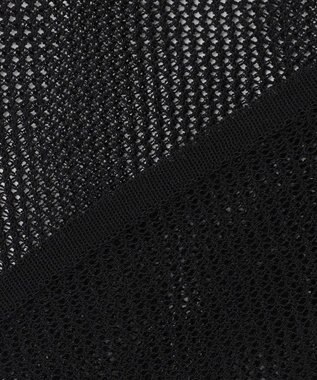 ICB L 【洗える】 ドライメッシュ ニットトップス ブラック系