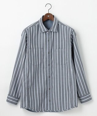 JOSEPH ABBOUD 【キングサイズ・2WAY】リバーシブル シャツ ブルー系