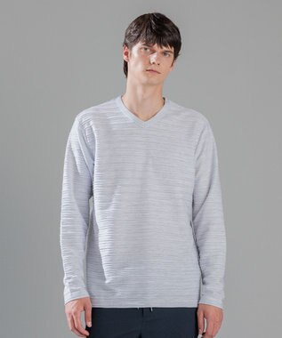 JOSEPH HOMME ストームリップル　Vネックカットソー ライトグレー系