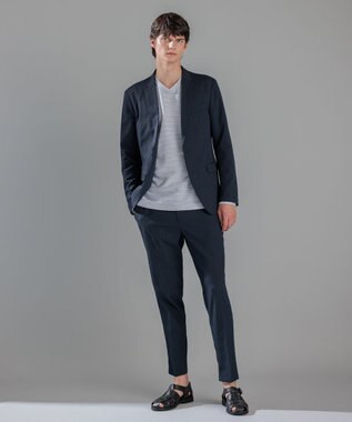 JOSEPH HOMME ストームリップル　Vネックカットソー ライトグレー系