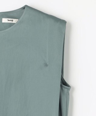 NAVE 【ReNAVE　洗える】グロスサテン ドレス スモーキーグリーン系