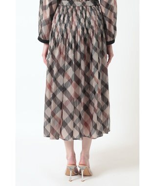 DAKS ハウスチェック シアー リップル スカート ウルトラハウスチェック