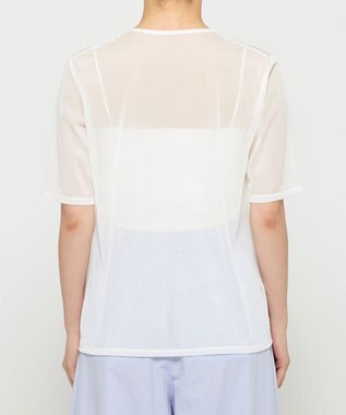 uncrave トリコットシフォン ハーフスリーブカットソー オフ