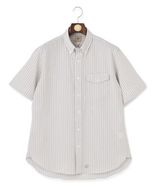 J.PRESS MEN 【WEB・一部店舗限定】マルチストライプシャツ ライトグレー系1