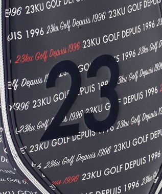23区GOLF 【UNISEX】ロゴ総柄 キャディバッグ ネイビー系5