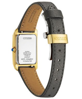 CITIZEN 【電池交換不要】レクタンギュラーウオッチ イエローゴールドEW5622-09P イエローゴールド