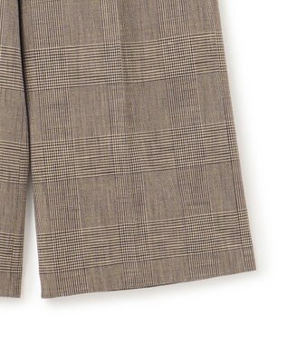 uncrave グレンチェック ワイドパンツ ブラウンチェック