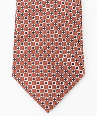 J.PRESS MEN ヴィンテージジャガード/ダイヤグラム柄 ネクタイ オレンジ系8