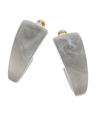 AMERICAN HOLIC スパイラル樹脂イヤリング Ivory