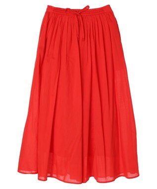 earth music&ecology コットンボイルボリュームスカート Red