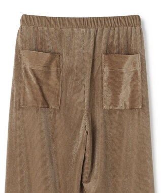 uncrave シアーベロアリブ ギャザーパンツ ブラウン