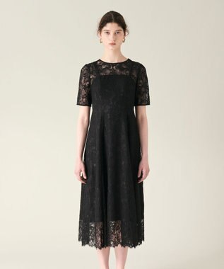 GRACE CONTINENTAL コードレースフレアドレス ブラック