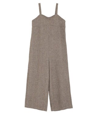 Green Parks ■ＥＳＣＡＲ　ポップコーンツイードオールインワン Brown