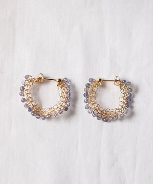 CASUMINO sweet pie iolite mini ピアス gold