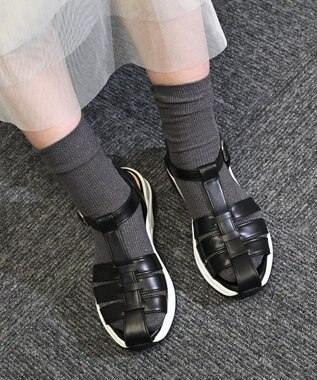 Pointer 日本製 本革グルカスポーツサンダル ブラック