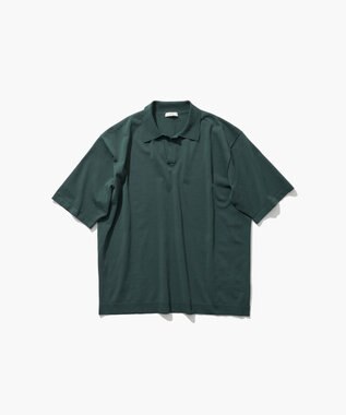 ATON FINE ICE COTTON | スキッパーポロセーター - UNISEX GREEN