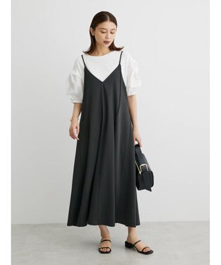 Green Parks BEST PRICE 前後２ｗａｙカットリブキャミワンピース Gray