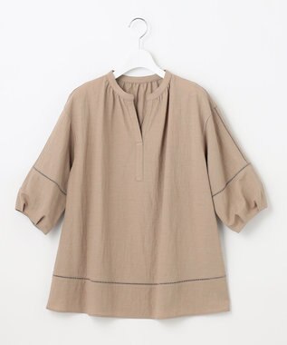 J.PRESS LADIES L ナチュラルジャージー カットソー ベージュ系