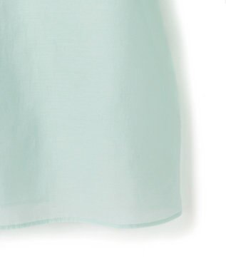 23区 L 【WEB&一部店舗限定/洗える】ライトシアーミクスチャー ボウタイ ブラウス スモーキーグリーン系