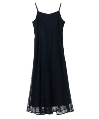 earth music&ecology ＳＥＴ２点　シースルーブラウス付きキャミワンピース Navy