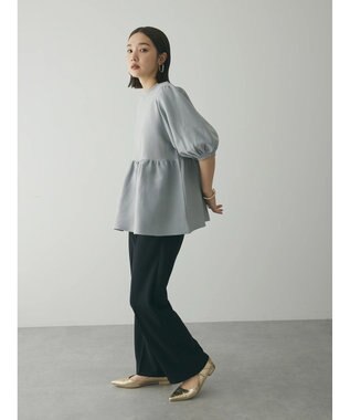 Green Parks armonia. ウエストギャザー袖ボリュームニット Gray