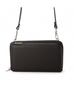 UNBILLION VERYコラボ ペルケ perche / 牛革ウォレットチェーンショルダーバッグ ブラック